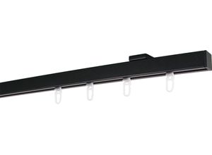 9002777478496 - Gardinenstange GARESA Nora Gardinenstangen Gr L 340 cm Ø 20 mm 1 läufig schwarz Gardinenstangen Deckenmontage Vorhanggarnitur einfache Montage an die Decke verlängerbar Kappe