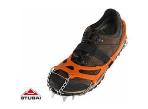 9002793949635 - STUBAI Grödel für Wander-Schuhe MOUNT TRACK orange Größe M L XL Antirutsch-Schuhkrallen aus Edelstahl für Winter Rutschfeste Spikes für Schuhe