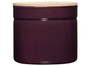 9003064015127 - Riess-kelomat - Riess Vorratsdose mit Holzdeckel Ø13cm 135 Liter H12cm Dark Aubergine Emaille