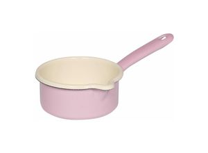 9003064060028 - Riess-kelomat - Riess Stielkasserolle mit Ausguss Ø12cm 05 Liter Emaille Classic Pastell Rosa