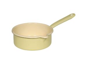 9003064060042 - Riess Stielkasserole mit Ausguss Ø16cm 1 Liter Classic Pastell Gelb Emaille