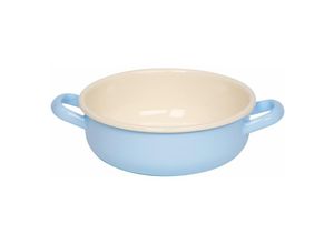 9003064062473 - Riess-kelomat - Riess Bauernschüssel mit zwei Griffen Ø18cm Emaille Classic Pastell Blau