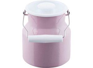 9003064062664 - Riess-kelomat - Riess Milchkanne Classic mit Deckel 1 Liter h 158cm Pastell Rosa Emaille