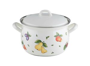 9003064680493 - Riess Fleischtopf Fruit Garden mit Deckel 20 cm 35 Liter Emaille