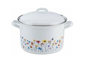 9003064700283 - Riess-kelomat - Riess Fleischtopf Country Flora mit Deckel Ø14cm 1 Liter Induktion