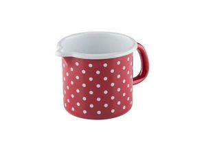 9003064770460 - Riess-kelomat - Riess Schnabeltopf Ø9cm 05 Liter Emaille Country Pünktchen rot