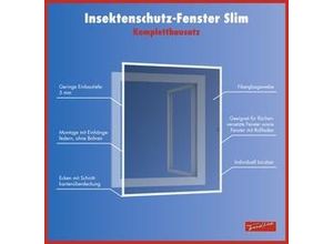 9003117315242 - TrendLine Fliegenschutz-Fenster SLIM 120 x 150 cm weiß weiß kürzbar