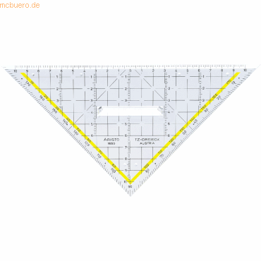 9003182165025 - Kunststoff-Geodreieck TZ-Dreieck 1650 2 glasklar 225cm mit Griff 9003182165025 Aristo