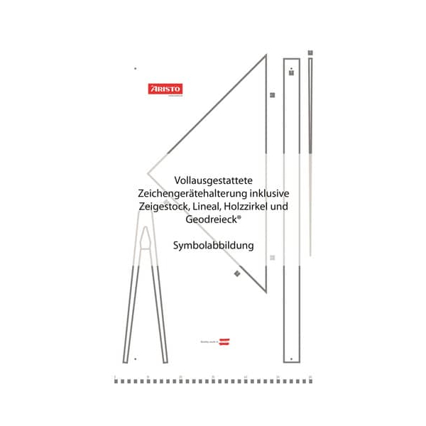 9003182198054 - Wandtafelgeräte-Set 1980W 4 Zeichenutensilien und Kunststofftaf