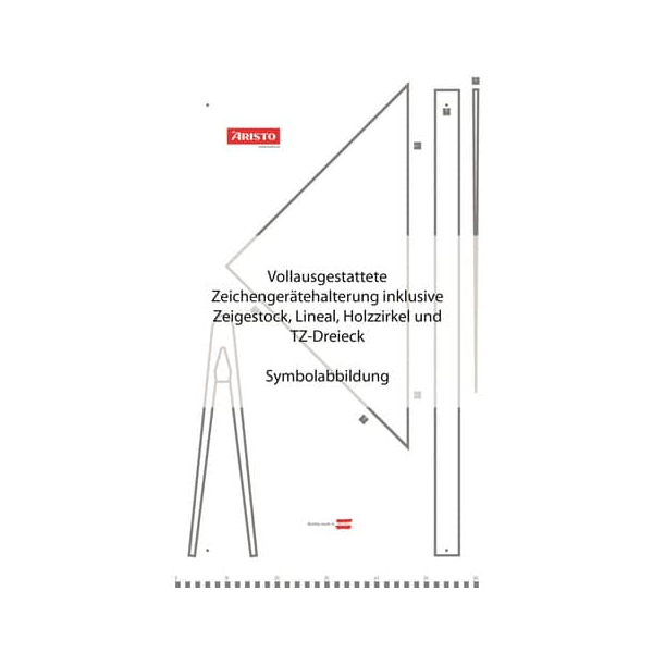 9003182198153 - Wandtafelgeräte-Set 1981W 4 Zeichenutensilien und Kunststofftaf