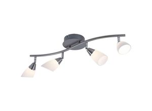 9003348102697 - - led Deckenleuchte Spotleiste Wohnzimmerleuchte Deckenlampe mit verstellbaren Spots 4x 3W 4x 240lm 3000K LxH 60 x 13 cm