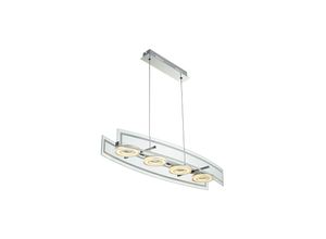 9003348112184 - LED Pendelleuchte Glas chrom Höhenverstellbar L 80 cm 9003348112184 - LED Pendelleuchte Glas chrom Höhenverstellbar L 80 cm