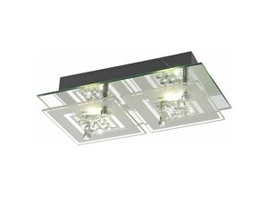 9003348114041 - - 6 Watt led Decken- und Wandlampe Leuchte Beleuchtung Chrom Glas satiniert Kristalle 9740045-2 Miranda