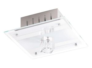 9003348888775 - - Deckenleuchte Deko Metall lackiert Spiegel Glas satiniert Diamantis 40100