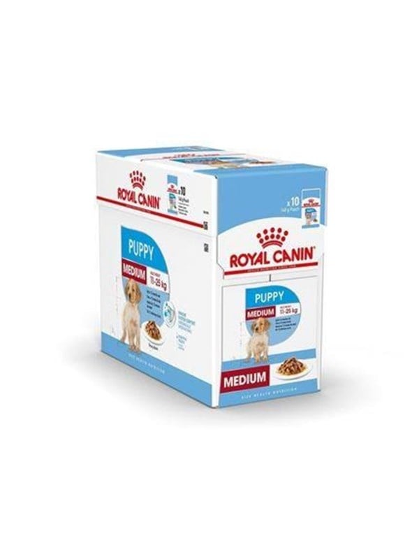 9003579008324 - ROYAL CANIN MEDIUM Puppy Welpenfutter nass für mittelgroße Hunde bis zum 12 Monat 10x140 g