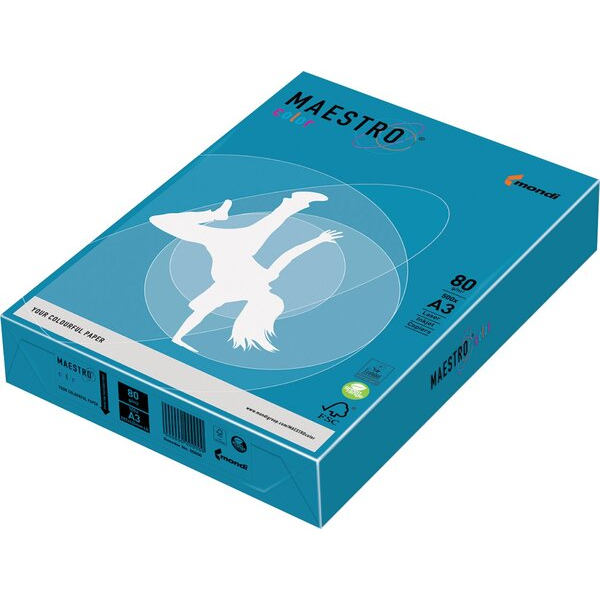 9003974423722 - Kopierpapier Maestro Color DIN A3 80gqm blau 500 Blatt 9003974423722 Igepa Group
