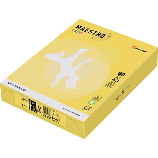 9003974423753 - Kopierpapier Maestro Color DIN A3 80gqm kanariengelb 500 Blatt 9003974423753 Igepa Group