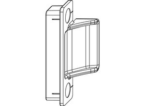 9004186480329 - Anpressverschluss verdeckt fix pvc Flügelteil 13V universal silber - Maco