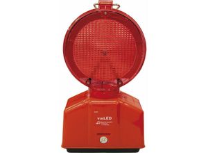 9004195666622 - LED-Baustellenleuchte rot transparente Linse mit Blink- oder Dauerlicht