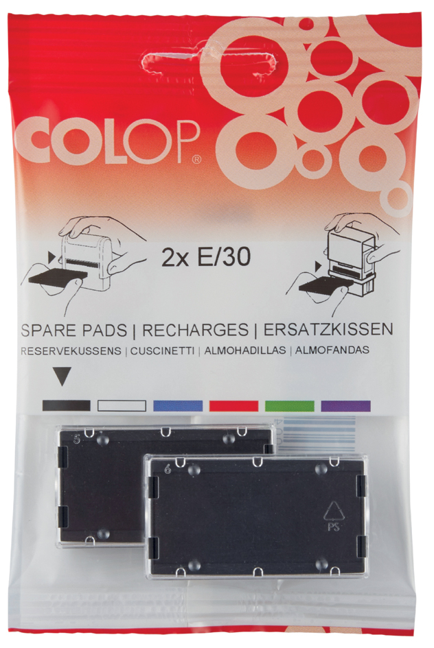 9004362359524 - Blisterpackung mit 2 Pads e r40 schwarz Colop