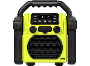 9004489430243 - Silva Schneider BR 230 BT neon-gelb Baustellenradio FM USB Bluetooth® Weckfunktion Akku-Ladefunkt