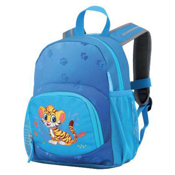 9004546468271 - Kindergartenrucksack Mini Tiger Kunstfaser blau