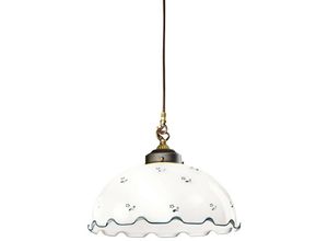 9004673005875 - Nonna - Cottage Style Glass Dome Pendelleuchte Matt Antik Messing 1x E27 - Kolarz