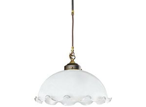 9004673097429 - Nonna - Cottage Style Glass Dome Pendelleuchte Matt Antik Messing 1x E27 - Kolarz