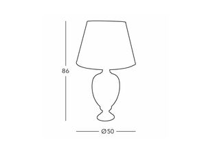 9004673780758 - KOLARZ Tischlampe Dauphin cremefarben Höhe 86 cm Keramik