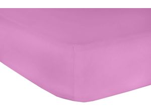 9005319037991 - Spannbettlaken MR SANDMAN Jersey Classic Laken Gr B L 140-160 cm x 200 cm 1 St Single-Jersey 140-160 x 200 cm 25 cm pink (magenta) aus 100% Baumwolle