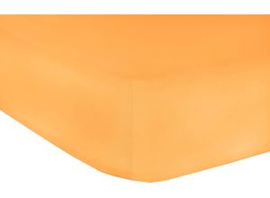 9005319041561 - Spannbettlaken MR SANDMAN Jersey Classic Laken Gr B L 180-200 cm x 200 cm 1 St Single-Jersey 180-200 x 200 cm 25 cm orange aus 100% Baumwolle