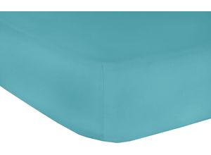 9005319758292 - Spannbettlaken MR SANDMAN Jersey Classic Laken Gr B L 180-200 cm x 200 cm 1 St Single-Jersey 180-200 x 200 cm 25 cm blau (petrol) aus 100% Baumwolle