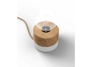 9005833999645 - Almut Von Wildheim - Tischlampe aus Eiche Holz skandinavisches Design 0239 almut - Winterweiss