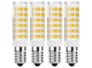 9006782251846 - Memkey - 4er-Set E14-LED-Glühbirne 7 w 6000 k kaltweiß LED-Maisbirne E14-LED-äquivalente Halogenlampe nicht dimmbar kein Flimmern 360°-Licht