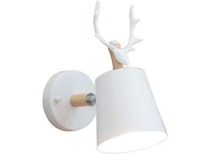 9006782252126 - Kreative moderne Wandleuchte einfache Wandlampe Eisen-Wandlampe E27-Sockel nordischer Hirschkopf Art-Deco-Stil für Schlafzimmer Wohnzimmer