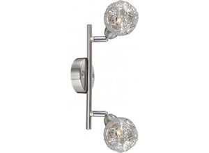 9007371211524 - - Decken Strahler Glas Kristall Wohn Zimmer Lampe Chrom Geflecht Spots verstellbar 5669-2