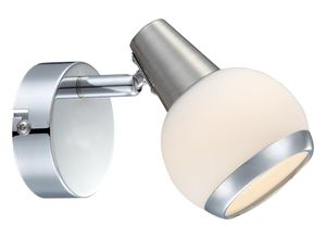 9007371281855 - - led Wand Leuchte Chrom Ring Spot Strahler verstellbar Glas Lampe opal Wohn Zimmer Beleuchtung 56038-1 9007371281855 - - led Wand Leuchte Chrom Ring Spot Strahler verstellbar Glas Lampe opal Wohn Zimmer Beleuchtung 56038-1