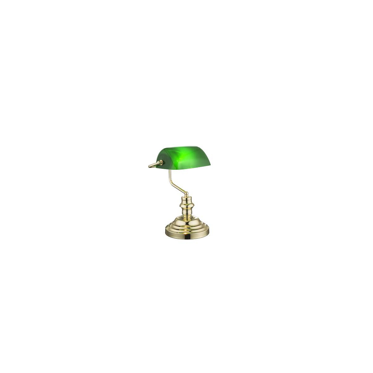 9007371329120 - Eglo - Nostalgie Antik Retro Tisch Lampe Banker Leuchte Schreibtischlampe Antique grün 2491K