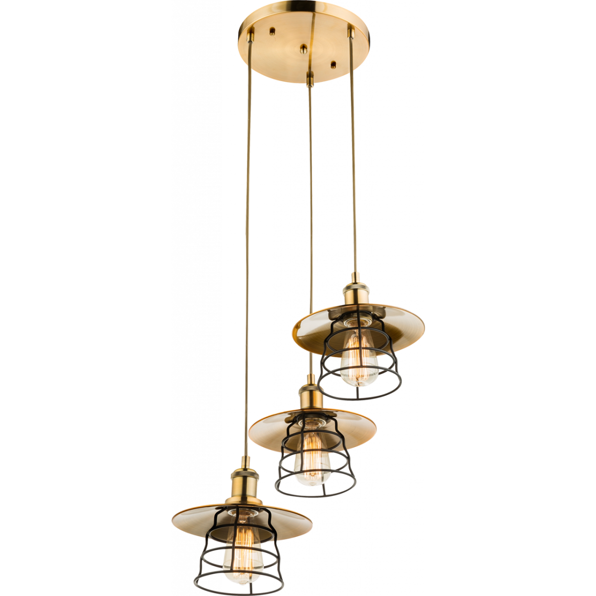 9007371332311 - Lighting - VIEJO - Hängeleuchte Metall bronzefarben 3x E27