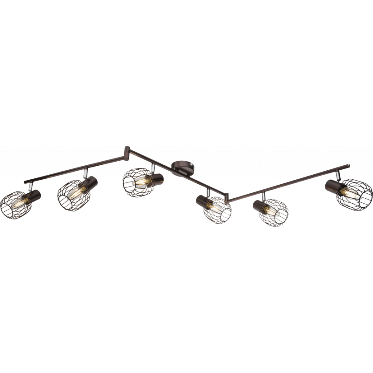 9007371334285 - Lighting - AKIN - Strahler Metall bronzefarben 6x E14