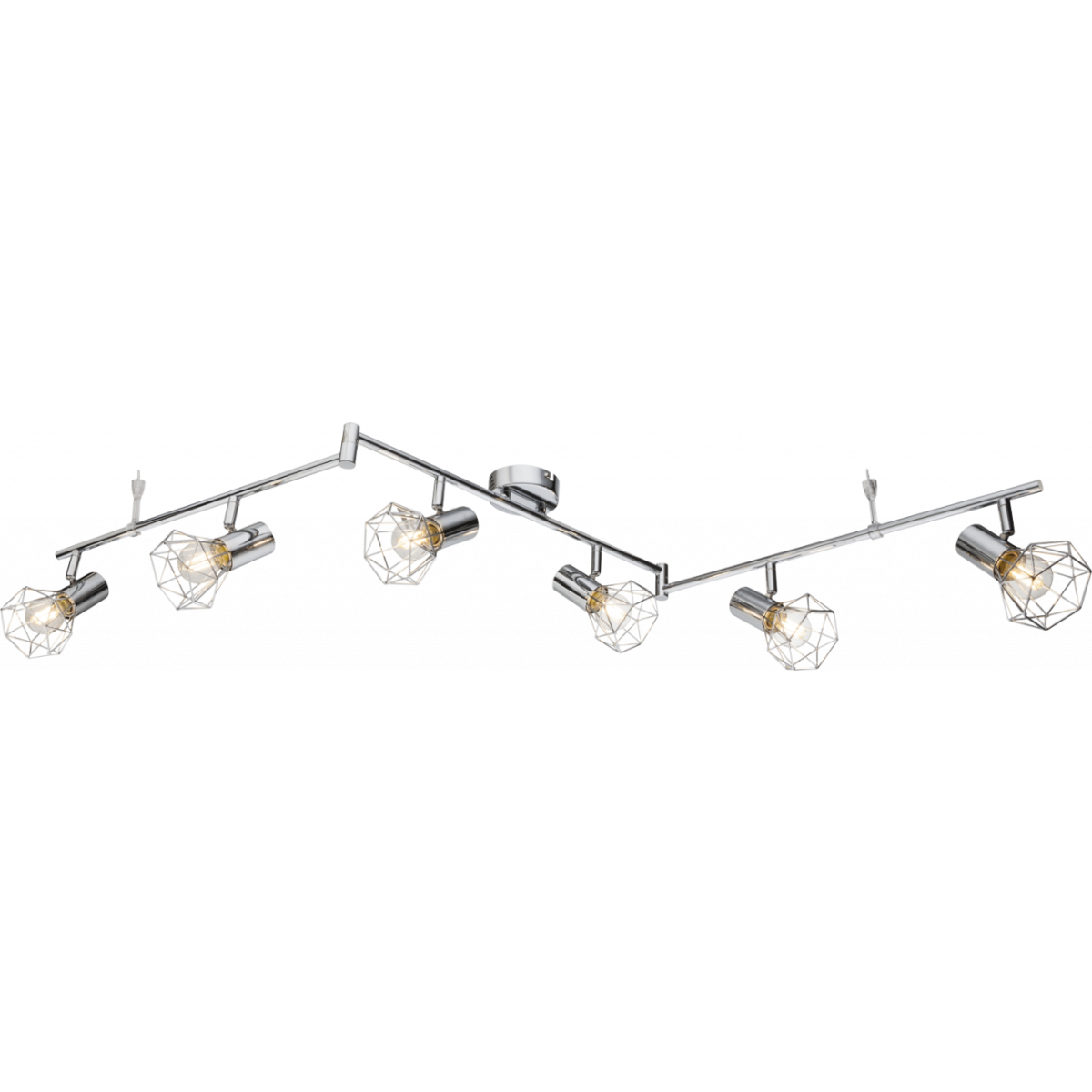 9007371337293 - - Industrial Deckenstrahler xara i Gitter Silber Chrom 6-flammig 9007371337293 - - Industrial Deckenstrahler xara i Gitter Silber Chrom 6-flammig