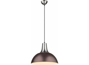 9007371337316 - - Hängelampe Esstischleuchte bronze Pendellampe Wohnzimmer Küchenlampe Metall nickel matt 1x E27 DxH 38x120 cm 58312H