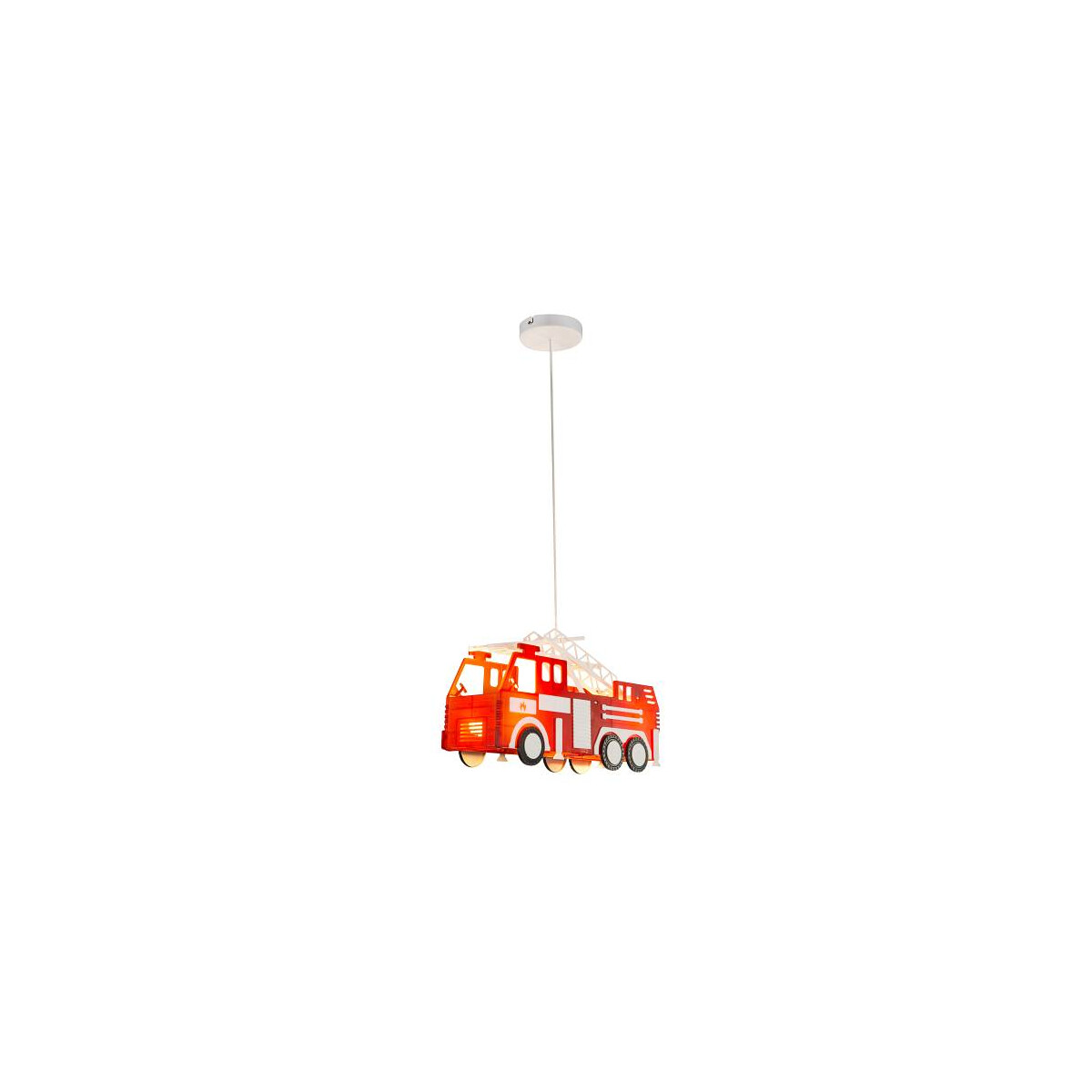 9007371346554 - Feuerwehr Auto Hänge Leuchte rot Pendel Lampe Kinder Spiel Zimmer Beleuchtung 15726