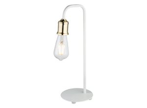 9007371359639 - - Retro Stil Tisch Leuchte Wohn Schlaf Zimmer Vintage Nacht Licht Messing Lampe weiß 15415T