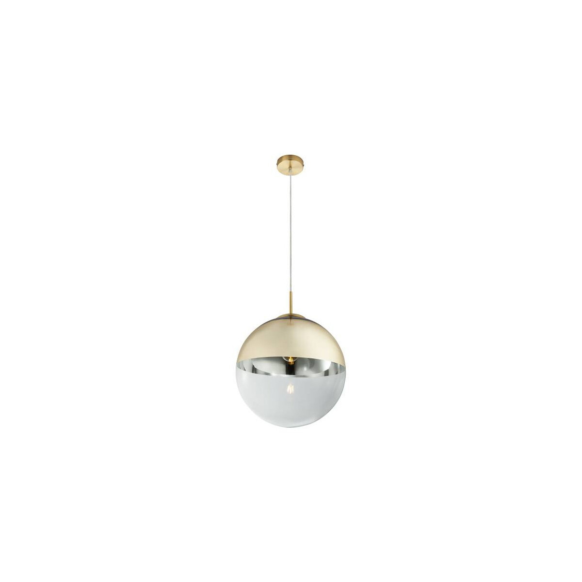 9007371371464 - Pendel Hänge Lampe Kugel Schlaf Gäste Zimmer Strahler Glas Decken Leuchte Gold 15858