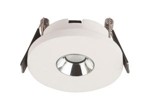 9007371373758 - Einbaustrahler Gips weiß Einbauleuchte Küchenlampe Deckenleuchte Einbaulampe Chrom LED 42W 200Lm warmweiß DxH 9x6 cm