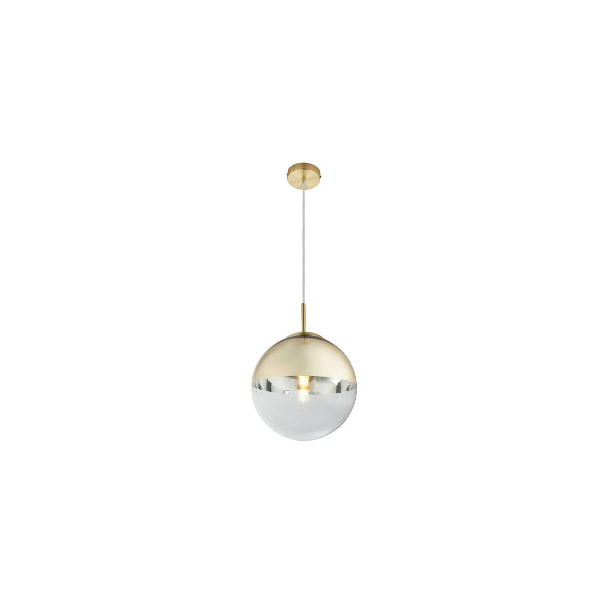 9007371380459 - - Design Pendel Decken Lampe Glas Kugel Wohn Ess Zimmer Hänge Leuchte Gold 15856