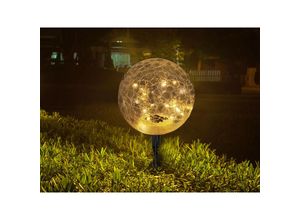 9007371385157 - - led Solarkugel Garten - Glaskugel ø 15cm mit Erdspieß Bruchoptik