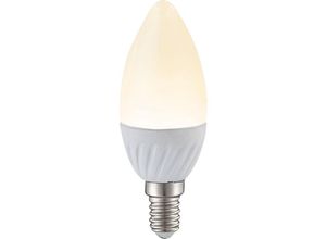 9007371385959 - Leuchtmittel weiß Glühbirne Keramik Lampe Kerzenform modern 1x LED E14 Fassung 49 Watt 470 Lumen 3000 K warmweiß DxH 37x99