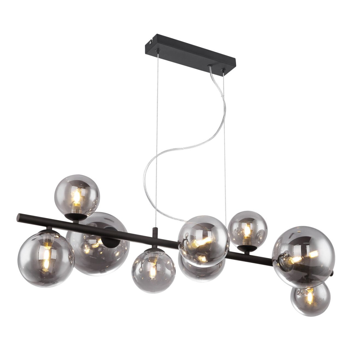 9007371387038 - 9er Hängeleuchte Riha schwarz 86 x 36 cm 9 x G9 led 3 w Hängeleuchte - Globo